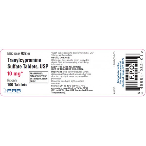 Транилципромин Tranylcypromin Neuraxpharm 10 Mg Filmtabletten (Tranylcypromin Sulfat) 100X10MG
