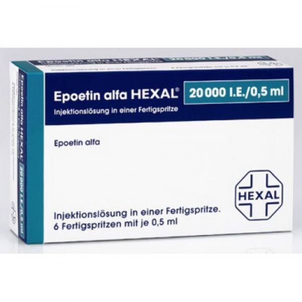 Эпоэтин Альфа 20000 (Epoetin Alfa 20000) 6X20.000 I.E./0,5ml